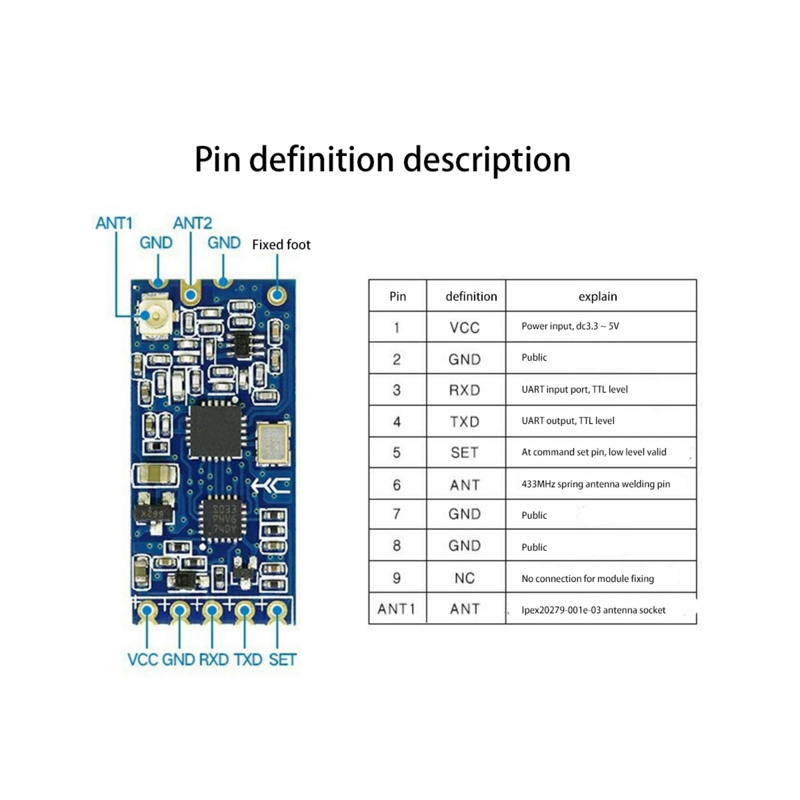 Módulo de Porta Serial Sem Fio, Substitua Bluetooth, HC-12, 433Mhz, SI4463, 1000M, HC12, 4 Pcs