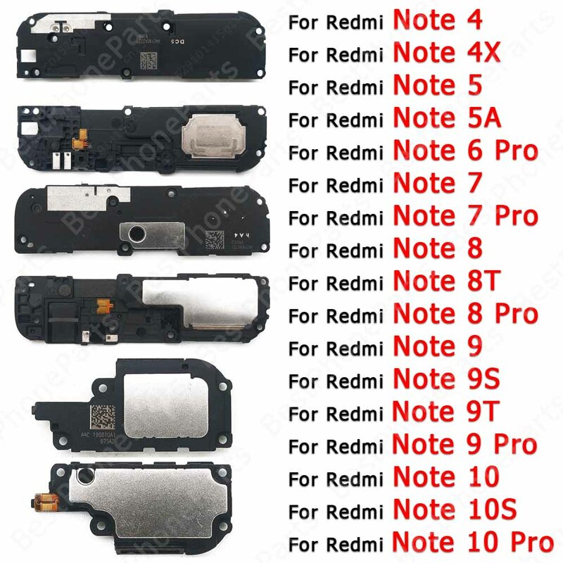 샤오미 레드미 노트 10 프로, 10S, 9S, 9S, 9T, 8T, 7, 6, 5, 5A, 4, 4X 용 라우드 스피커 부저 벨소리 사운드 모듈