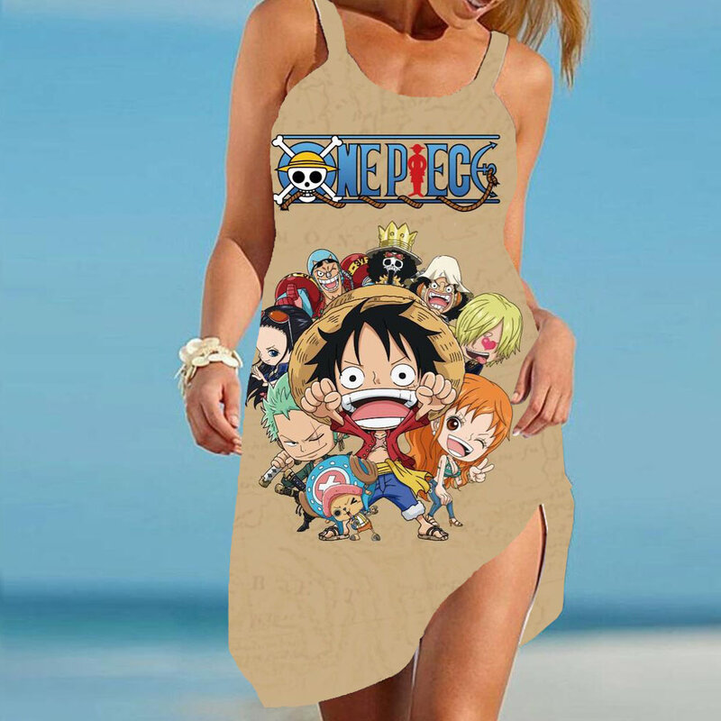 Boho Beach Dress Women's Summer Sundresses Sleeveless Midi Dresses Loose Y2k Streetwear Fashion Sexy Sling One Piece 2024 Party