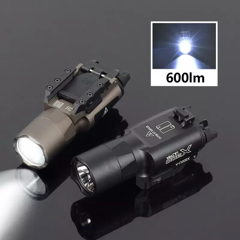 Lanterna Tática Surefir para Caça, Scout Light, Arma Gun Light, Strobe Rifle Lanterna, X300, X300U, X300UH-B, XH35, X300V