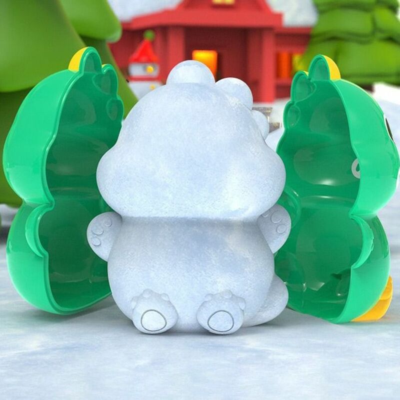 Clip de bola de nieve de plástico, herramienta creativa de dibujos animados, fabricante de bolas de nieve, dinosaurio, forma de pato, abrazadera de agarre, regalo para niños