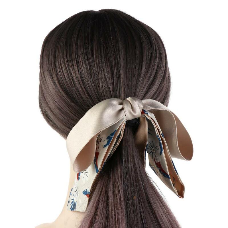 مشبك موزة بفيونكة شريطية للفتيات ، أغطية رأس أنيقة ، على الطراز الكوري ، دبوس شعر رأسي ، غطاء رأس ، مخلب شعر