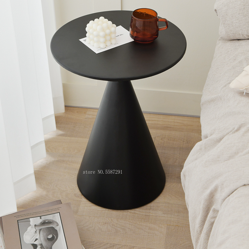 Mesa de café redonda italiana, mesas de café luxuosas leves, combinação moderna, mesa lateral do sofá da sala, mesa de cabeceira do quarto