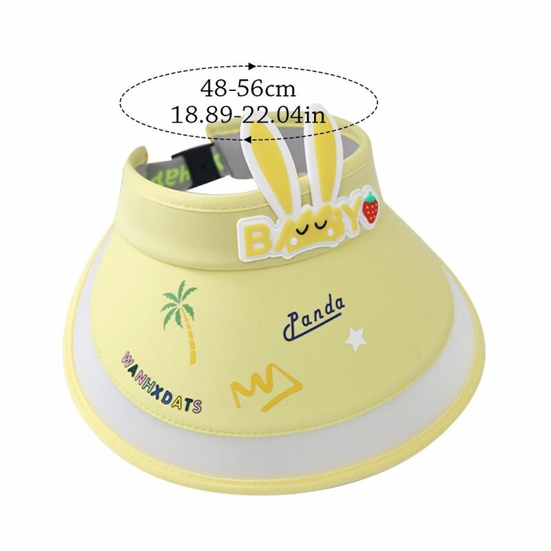 Chapéu de Sol Ajustável com Ventilador Infantil, Aba Larga, Boné Panamá, Respirável, Viagem, Infantil, Exterior