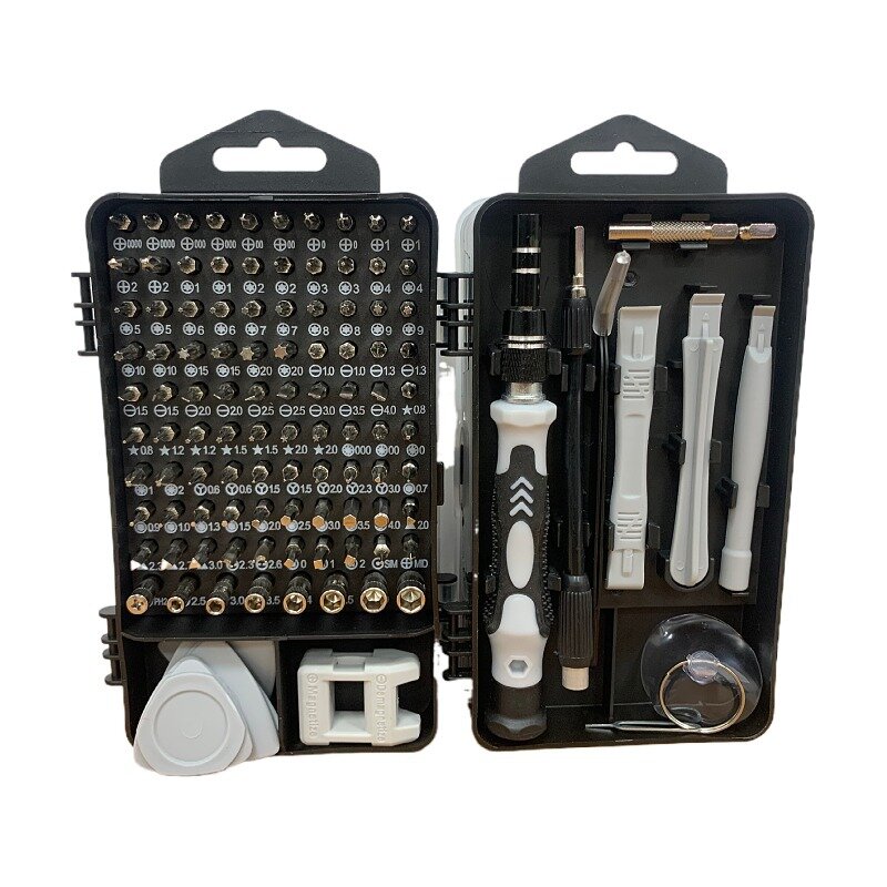 115 in 1 screwdriver set, precision S2 steel screwdriver head, mobile phone disassembly, clock maintenance screwdriver tool