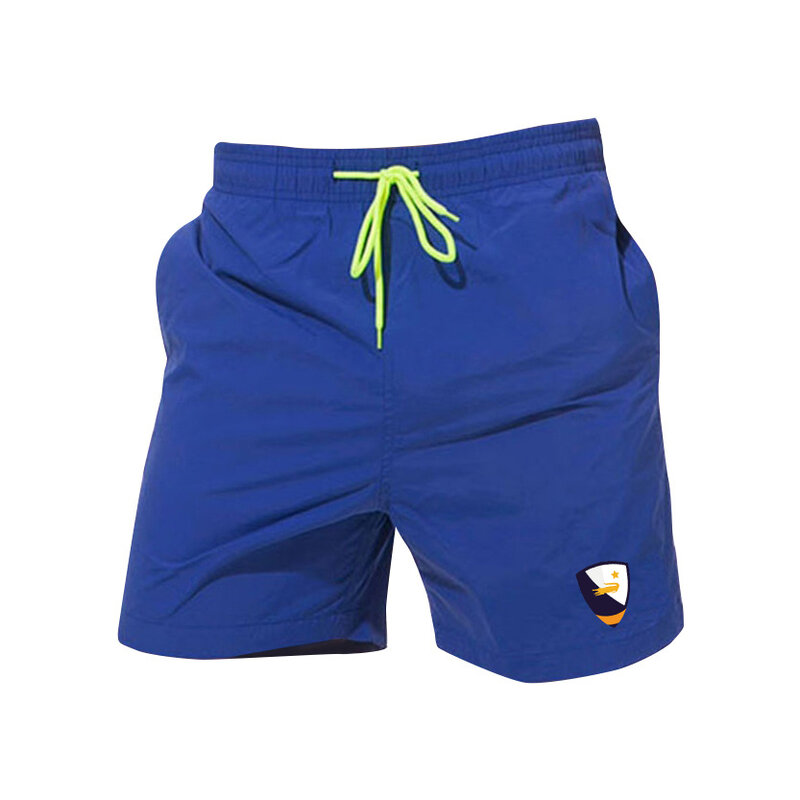 Pantalones cortos de playa para hombre, pantalón informal de secado rápido, cordón ajustable, Capris decorativos