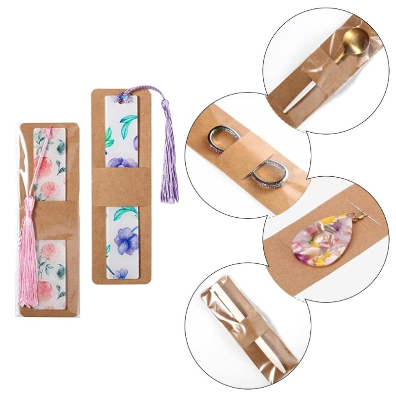 Rectangle Book Marks Label with Colorful Tassels Party Decorations DIY Project Dropship