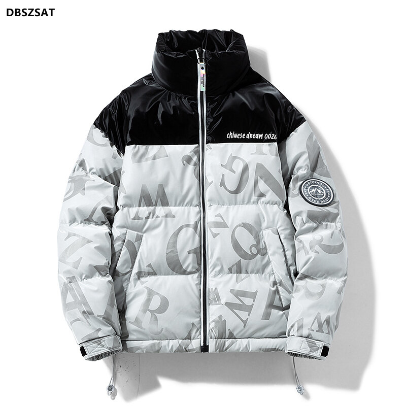 Jaket Puffer hangat untuk pria, jaket Parka Jepang Streetwear warna polos Harajuku hangat untuk pria, musim gugur, musim dingin, mantel bergelembung 2022