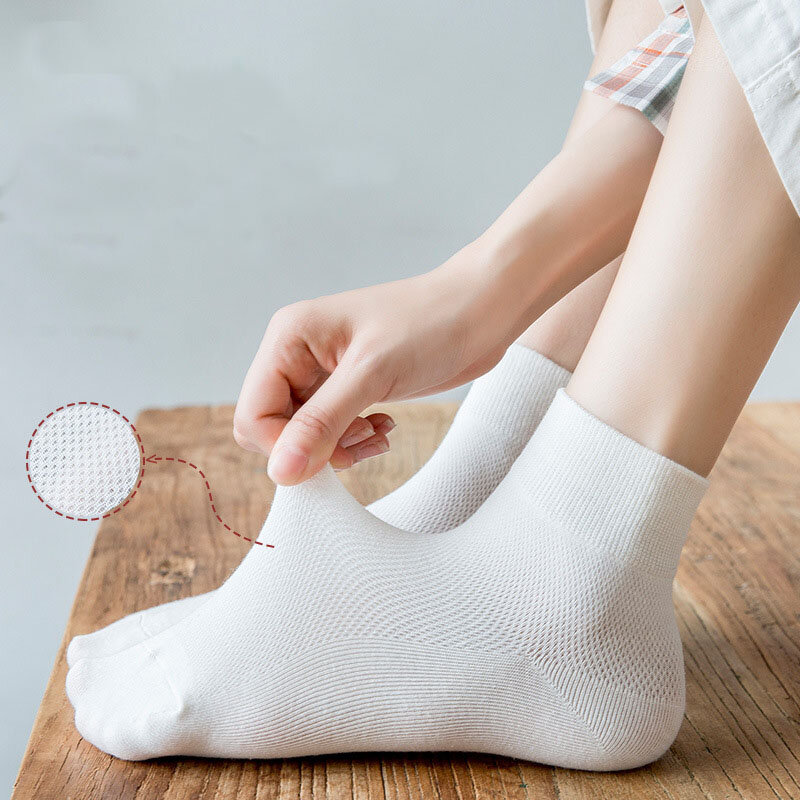 Spring Summer Solid Color Cotton Socks Kawaii Candy Middle Tube Socks Thin Breathable Harajuku Socks for Ladies Girls