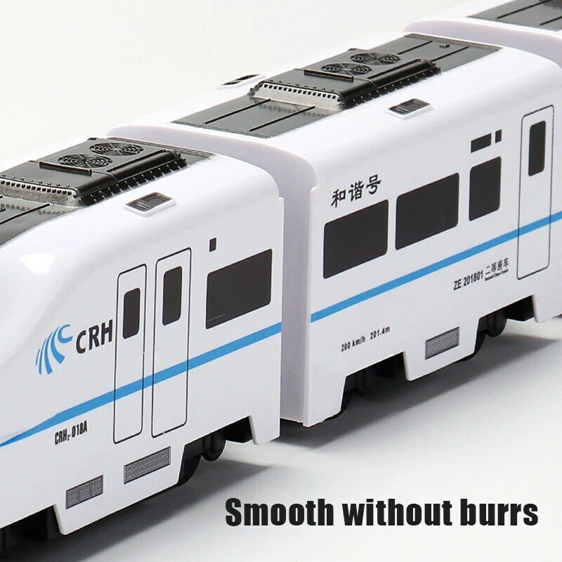 Tren de ferrocarril de simulación Harmony para niños, juguete de alta velocidad, luz, sonido eléctrico, modelo EMU, rompecabezas, coche, 1:8