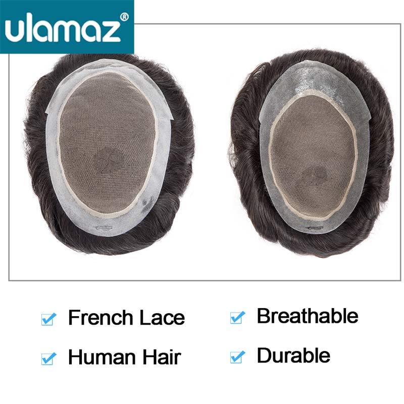 Wholesale Price Australia Toupee Hair Men Wig French Lace Men's Wigs System Unit Male Hair Prosthesis Human Hair Wig For Men