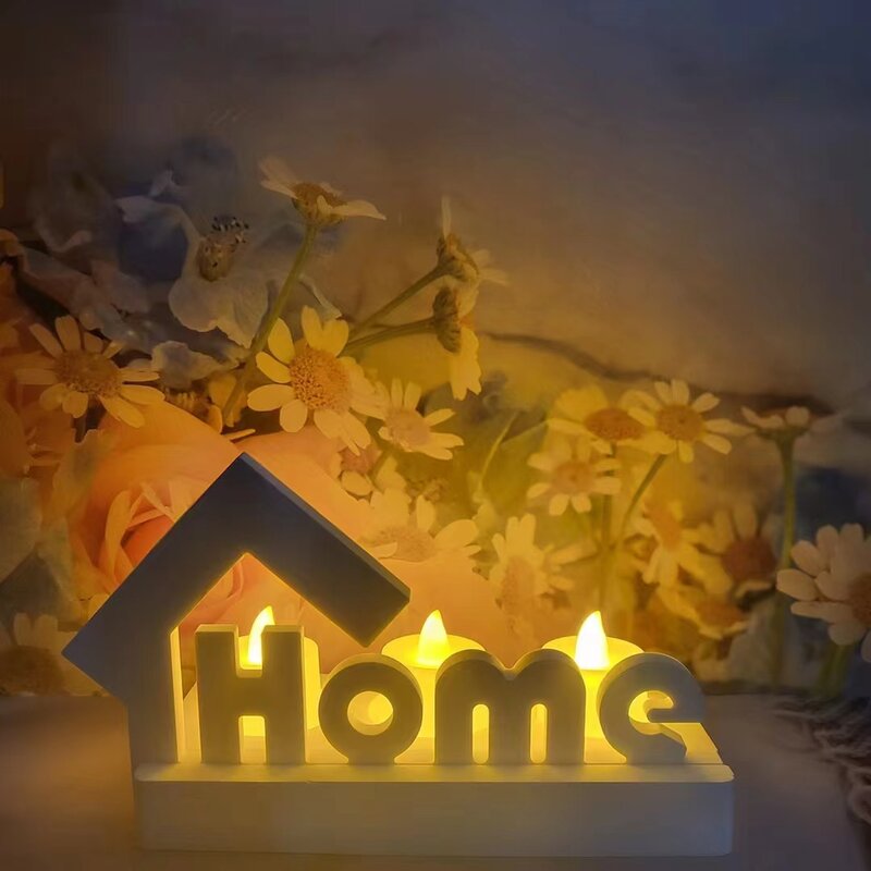 Haus Haus Kerzenhalter Silikon form DIY Zement Gips Ton Gießen Harz Ornament Form Home Dekoration Handwerk machen