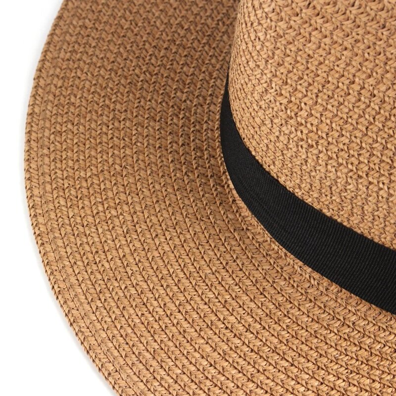 Chapéu de palha para homem chapéu de palha de praia para homem chapéu de proteção uv dropshipping