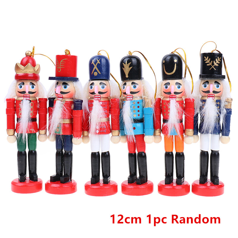 Cartoon Walnuts Soldiers Band Dolls Miniatures 12.5CM Nutcracker Puppet Ornaments Desktop Decoration Christmas Party Supplies