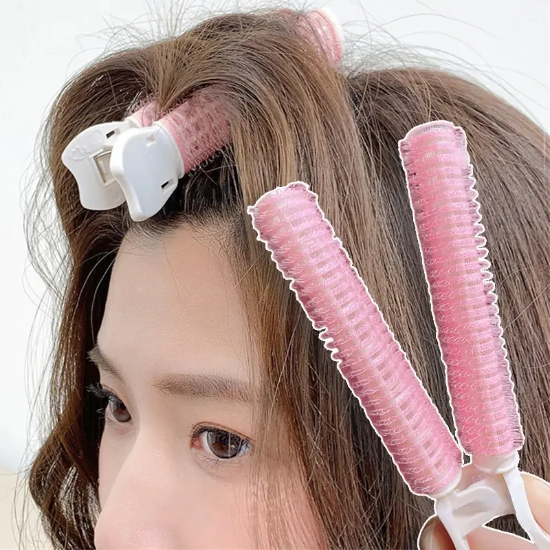 Natuurlijke Haarwortel Pluizige Clips Krullend Haarrollers En Culers Pony Haar Styling Clip Haren Luie Koreaanse Styling Accessoires Zwart