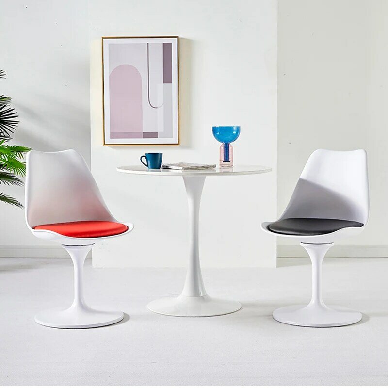 Nordic jantar poltrona cadeiras para cozinha tulipa salão de beleza recepção negociação cadeira do escritório giratória cadeiras de café móveis