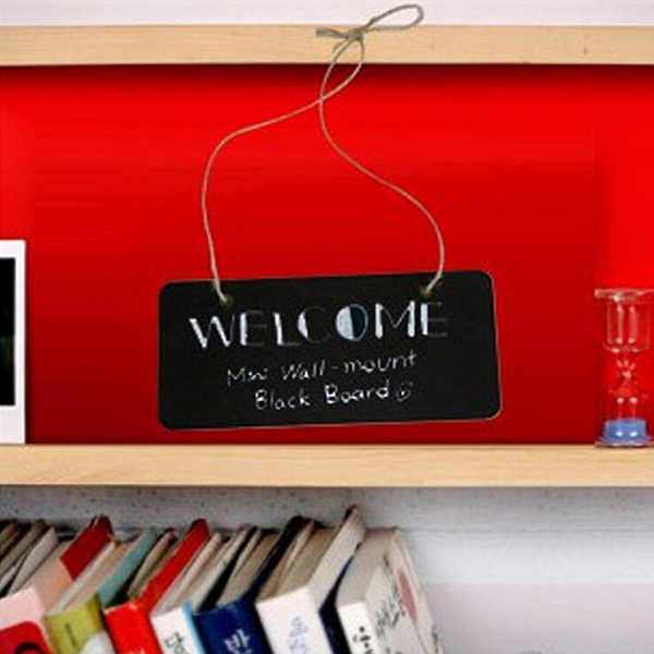 Hanging Wood Display Board DIY Blackboard Signs Message Boards Chalkboard Tags FOR Home Decoration