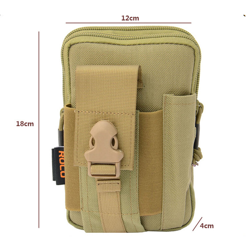 Bolsa tática Molle EDC Utility, Cinto Gadget, Saco de cintura com suporte do coldre do telefone celular