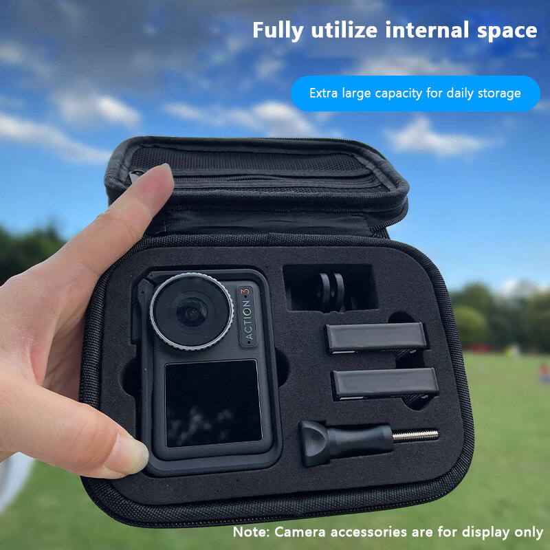 Mini bolso de mano para DJI Action 3 4, estuche de transporte, bolsa de viaje, accesorios de cámara, bolsa de almacenamiento, caja protectora