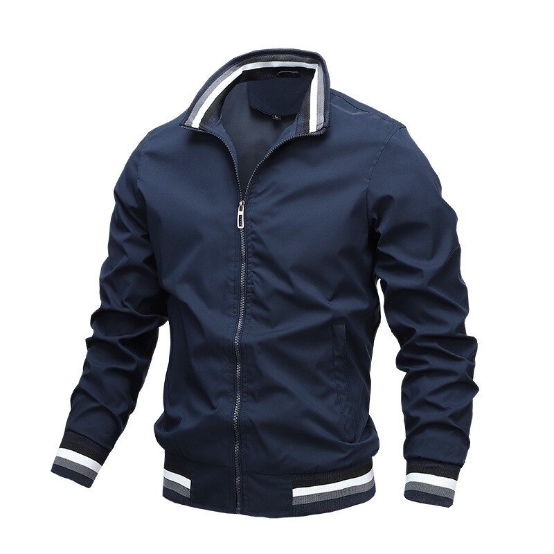 Spring And Autumn New Men'S Casual Fashion Quality Solid Color Jacket High-End Engaged In Quality Loose Outdoor Sports