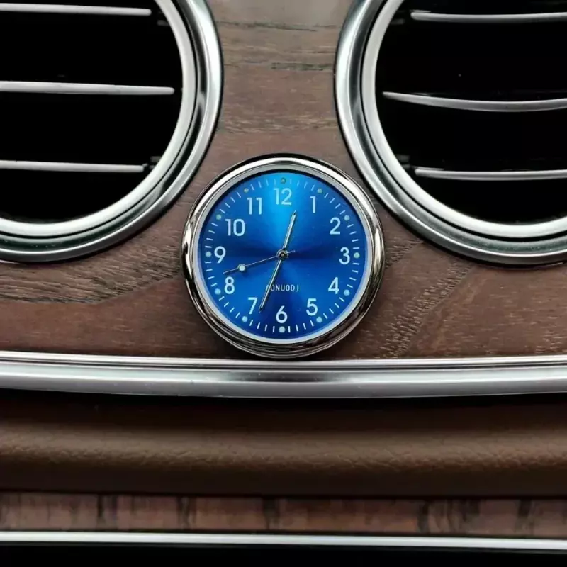 Horloge de voiture ronde universelle, montre électronique autocollante, tableau Prada, décoration noctilucent pour voitures, accessoire de voiture