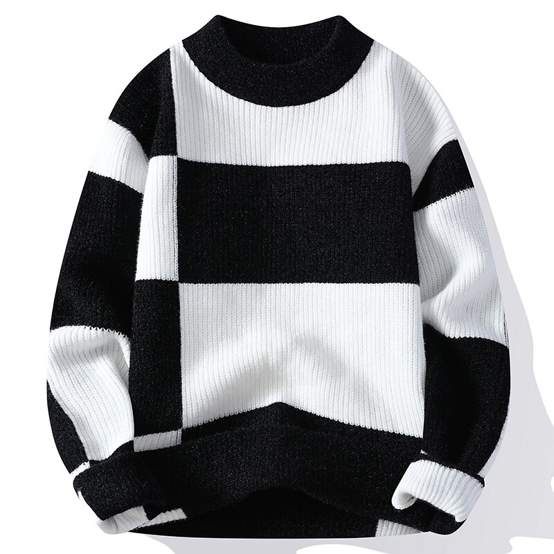 2023 Winter korea style High Quality Fashion thicken Sweater Men's Casual Warm Sweaters Men Comfortable pullovers male M-4XL