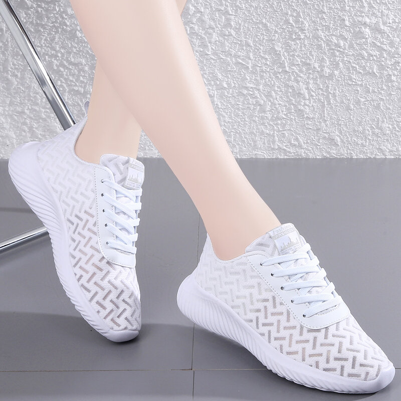 BKQU 2024 Women Sneakers mesh breathable light women running Shoes women sport shoes