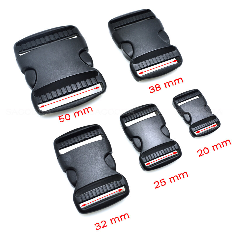 1pcs/pack Plastic buckle Side Release Belt buckle Dual Adjustable buckles Dog Straps Package accessories Black