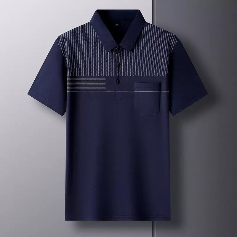 New Summer Fashion Casual Versatile Comfortable and Breathable Polo Shirt for Men's Short Sleeves