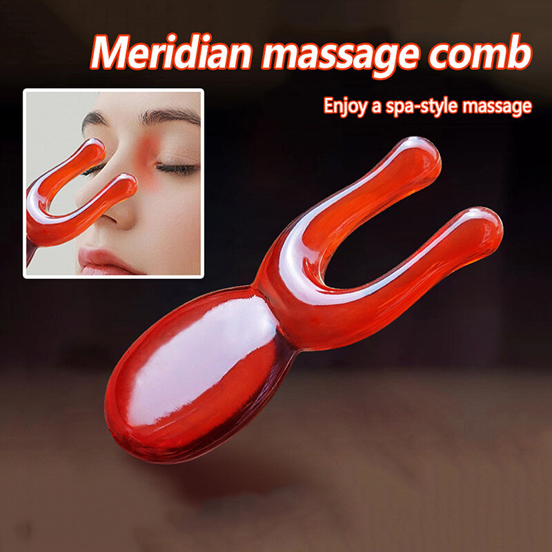 Red Plastics Nose Lifter Shaper, Massagem Acupoint Facial, Massagem Corporal Portátil Multifuncional, Ferramenta de Relaxamento Cuidar, 1pc