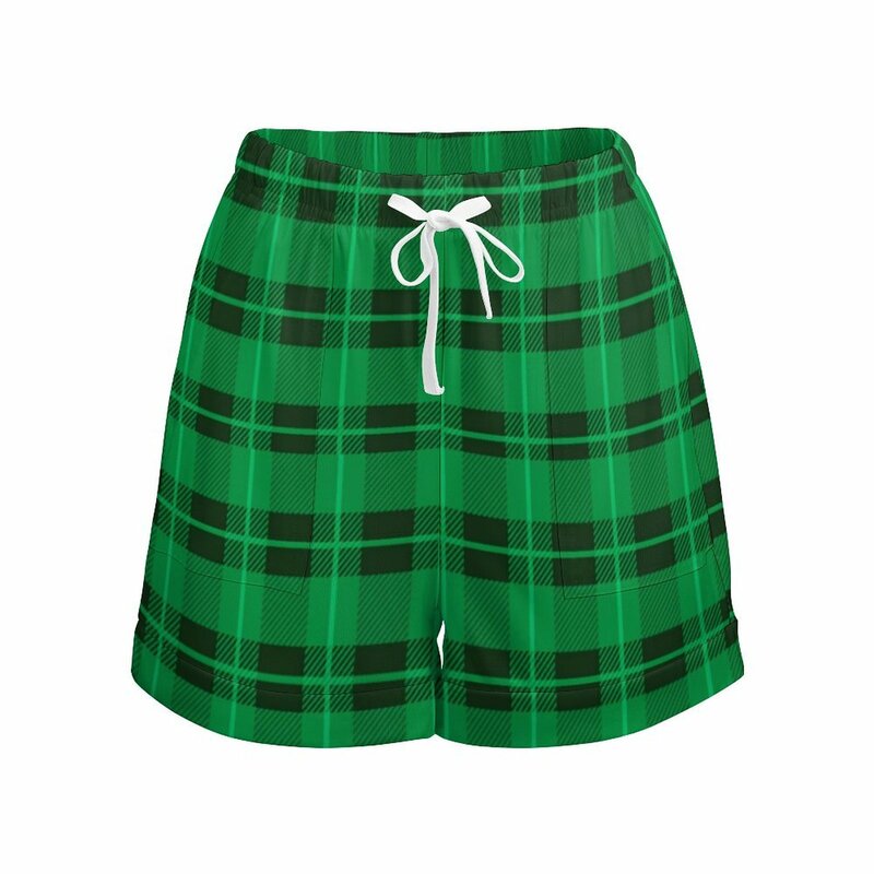 Pantaloncini scozzesi verdi St Paddy Day pantaloncini alla moda pantaloni corti stampati estivi con tasche pantaloni Street Style Large Size 2XL 3XL