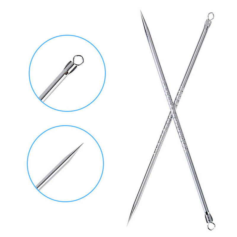 Hot Sale Stainless Steel Acne Removal Needles Spoon Face Skin Care Cleaner Deep Cleansing Tools Acne Blackhead Remover Tools