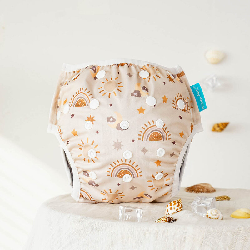 Happyflute popok renang bayi dapat digunakan kembali dapat dicuci & disesuaikan untuk pelajaran renang & hadiah mandi bayi