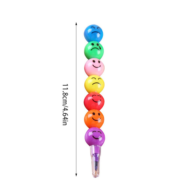 7 цветов Набор восковых карандашей Мультяшные смайлики с сахарным покрытием граффити ручка Искусство Живопись Искусство восковой карандаш для детей