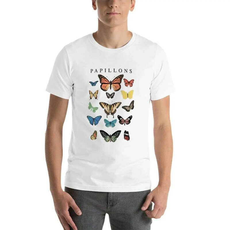 Papillons Schmetterling T-Shirt ästhetische Kleidung niedlichen Tops lustige Männer T-Shirts