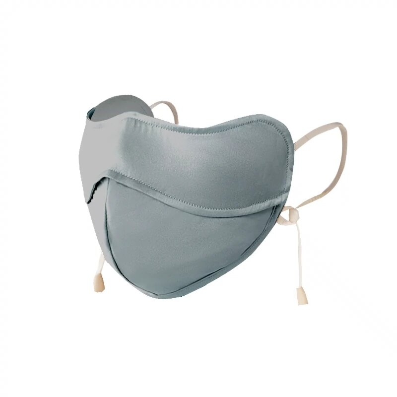 BirdTree-Máscara Protetor Solar Respirável para Homens e Mulheres, 100% Seda Mulberry, Máscara Facial Sólida, Proteção de Canto dos Olhos, Máscara de Ajuste, A44685QC