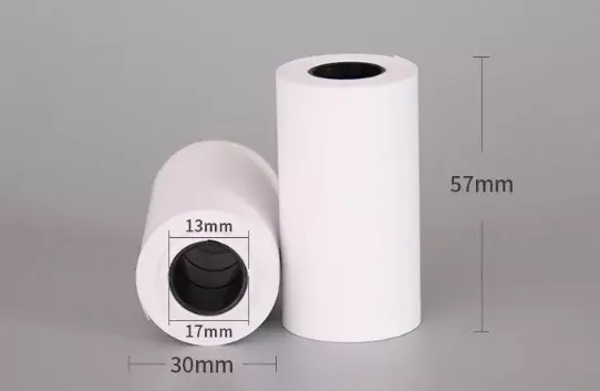 Thermopapier rolle 57x30mm mobiler Drucker Paper ang tragbare Bluetooth-Tasche selbst klebender Thermo drucker 1 Stück