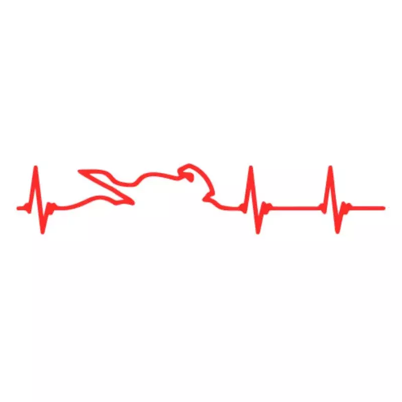 Adesivo per auto cuore elettrocardiogramma di giocatori di corse accessori per auto vinile Car Styling Motorcycl