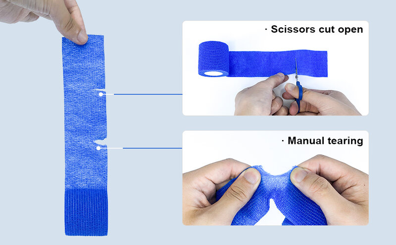 1 rolka 2.5/5/7 5/10cm * 4.8m nietkana elastyczna bandaż przyczepny samoprzylepny bandaż do sportowego mocowania palca na nadgarstku
