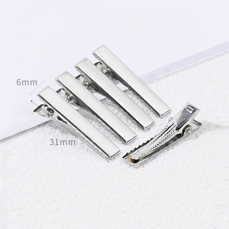 10 Pcs Duckbill Clips Gold Silver Flat Metal Hair Clips Barrette for DIY Accessories Hair Styling Hairpins 31mm/40mm/46mm/56mm