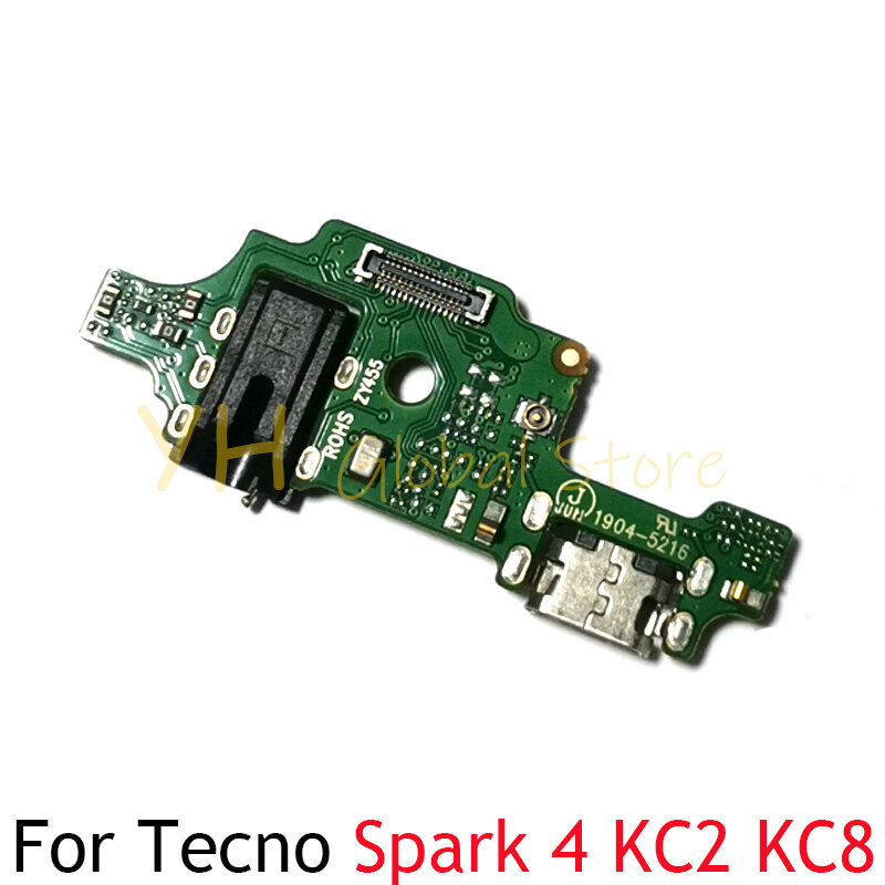 5 sztuk dla Tecno Spark 2 3 4 5 6 GO Air Pro KA7 KE5 KE7 KC2 KC6 KC8 KD6 KD7 USB płytka ładująca Port dokujący części do naprawy kabli elastycznych