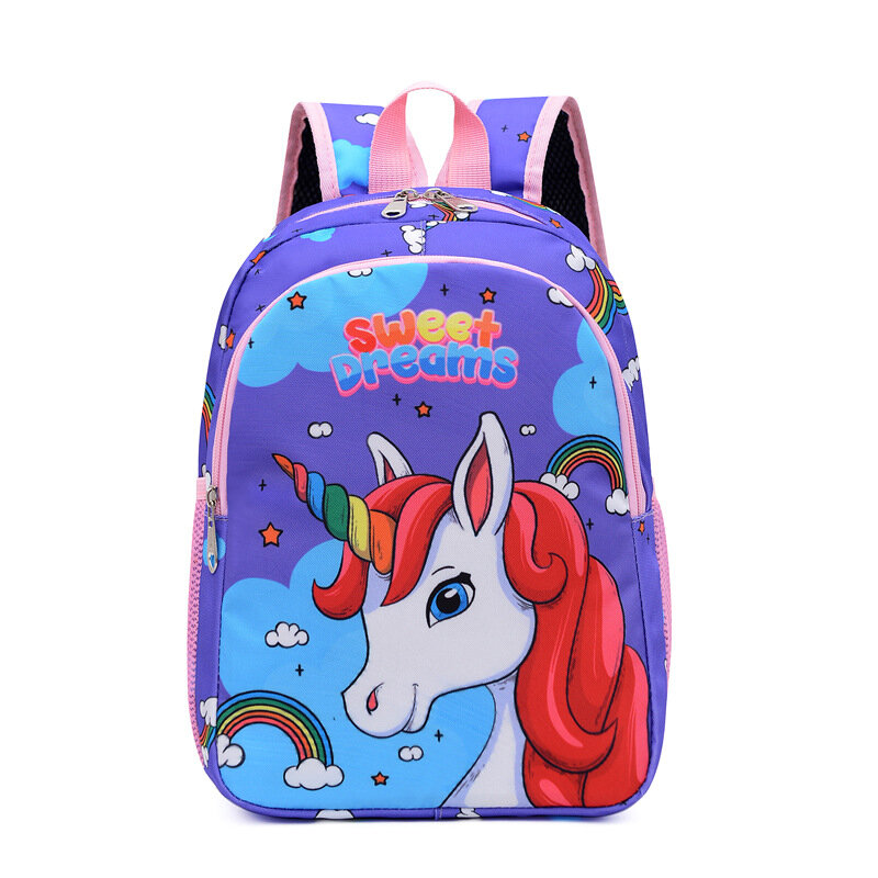 Mochilas escolares de unicornio de dibujos animados para niños y niñas, mochila escolar de gran capacidad para guardería, bolsa Kawaii para niños