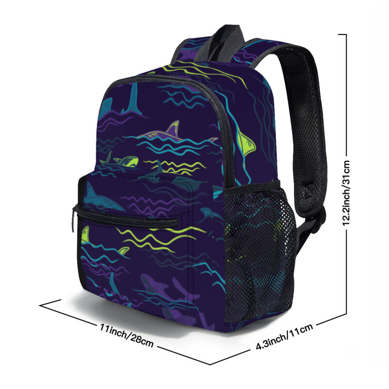 Детский Школьный рюкзак с абстрактной акулой для мальчиков и девочек 2-5 лет
