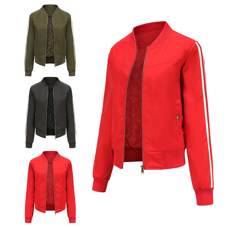 2023 짧은 비행 재킷, 봄 및 가을 코튼 재킷, 여성 패션 코튼 재킷, 봄버 재킷