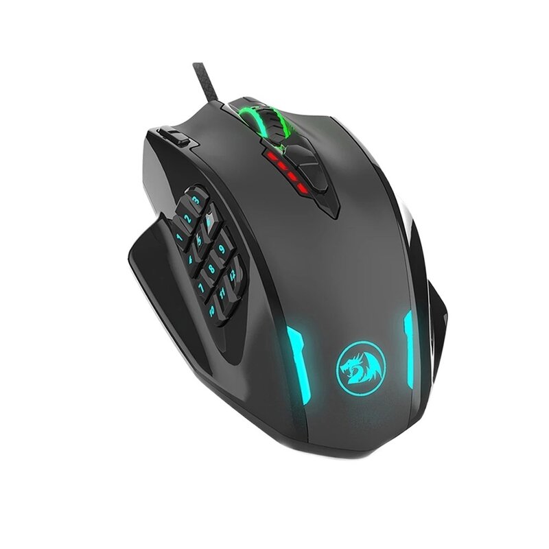 Top M908 Impact USB wired RGB Gaming Mouse 12400 DPI 17 buttons programmable game Optical mice backlight laptop PC computer