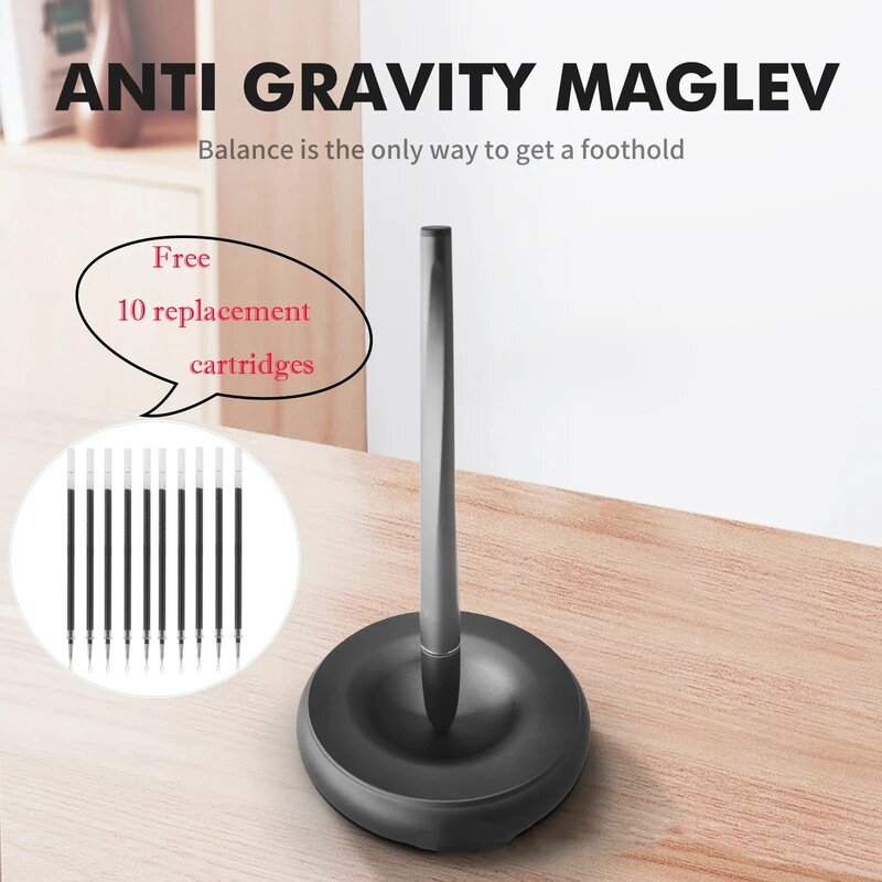 Penna Gel autoportante a levitazione magnetica antigravità altalena creativa liberamente non cadere penna aziendale personalizzata