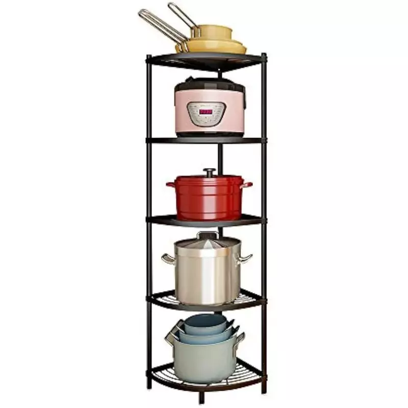 Étagère d'angle de cuisine T1, support d'étagère en acier inoxydable à plusieurs niveaux pour pot T1