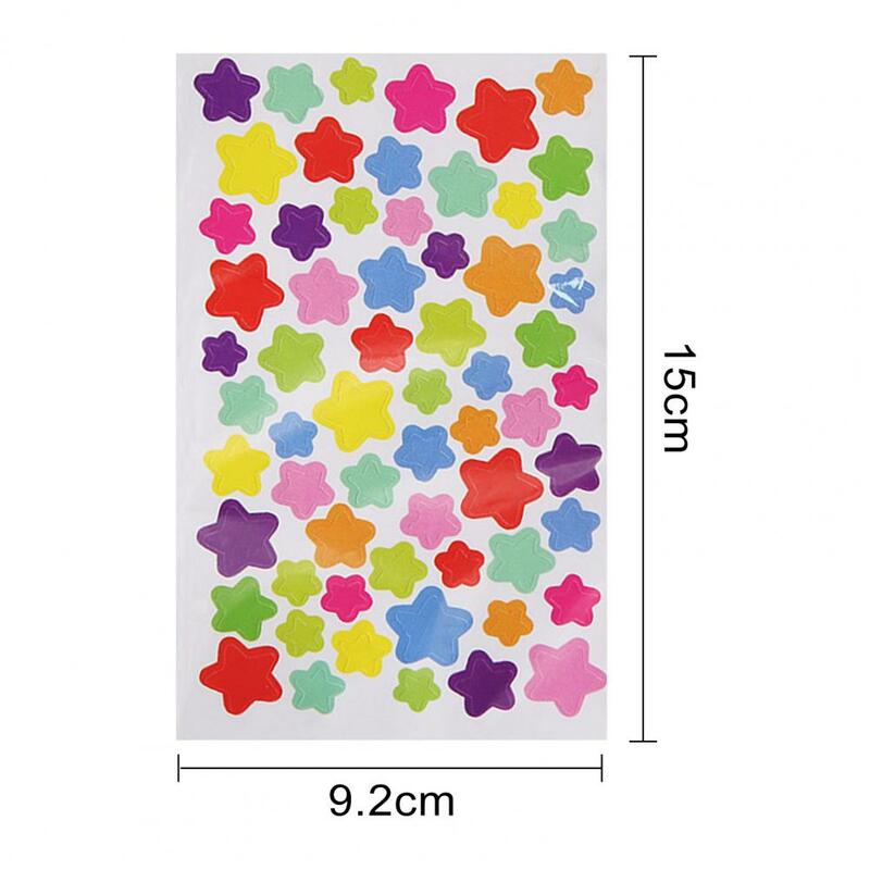 Scrapbooking Sticker Set Vibrant Color Scrapbooking Stickers Colorful Scrapbook Sticker Set Star Heart Round Shapes for Dairy