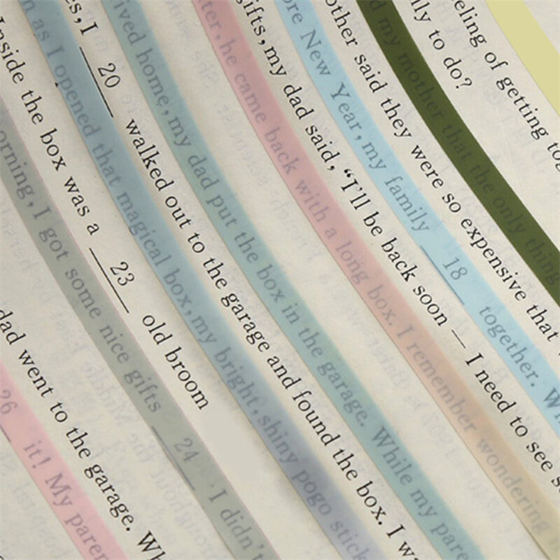 Bloc de notas transparente de índice arcoíris, 160 hojas, papel adhesivo, marcapáginas, material escolar, papelería Kawaii