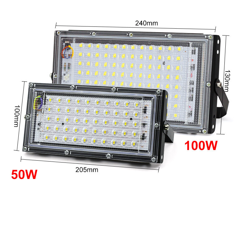 50W Led 홍수 빛 AC 220V 240V 투광 조명 방수 IP65 LED 스포트 라이트 야외 프로젝터 가로등 벽 램프 외부